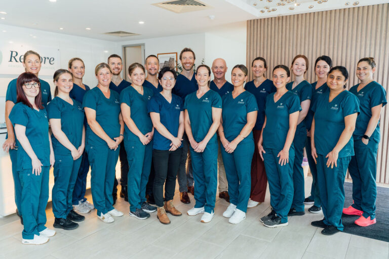 Group photo of the Chermside dentist team at Restore Dental | Featured Image for the Chermside Dentist Home Page of Restore Dental.